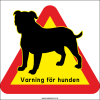 Varningsskylt "Varning för Hunden" Bulldog 50 x 50 cm hållbar aluminium. Farbror Skylt.
