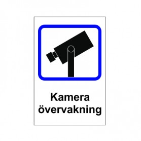 Varning Kamera övervakningsskylt