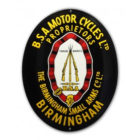 BSA Motercycle Emalj Skylt