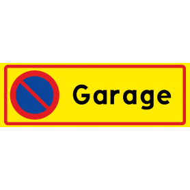 Parkeringsskylt Garage-parkeringsförbud 30x10cm
